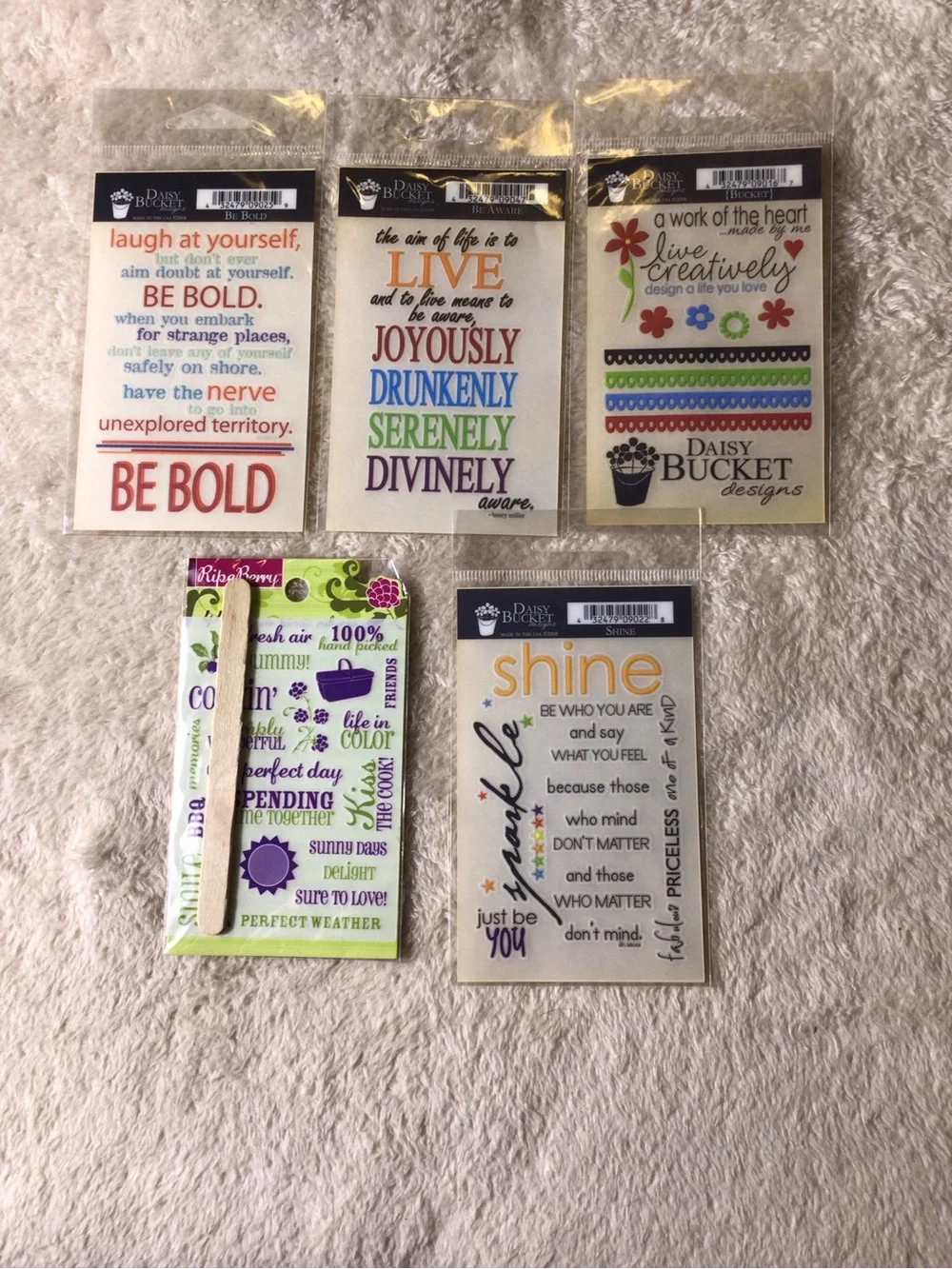 Assorted Inspirational Word rub-on Sheets